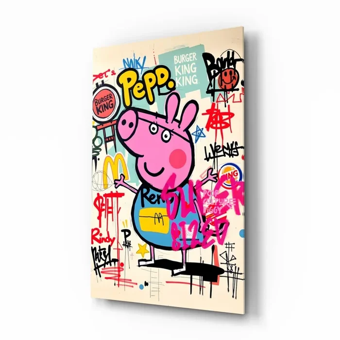 Urban Peppa Glass Wall Art Designer Collection – 28.5 » X 18 «