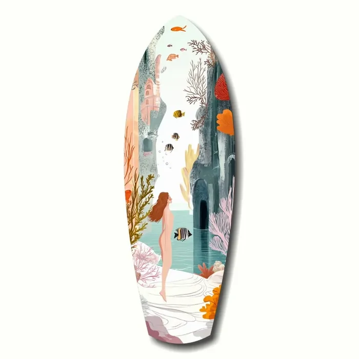 Utopic Seashore Glass Wall Art – 12 » X 35 «