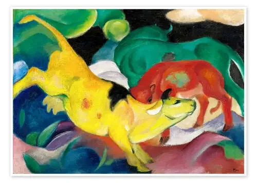 Vacas – amarillas, rojas, verdes de Franz Marc Master Collection