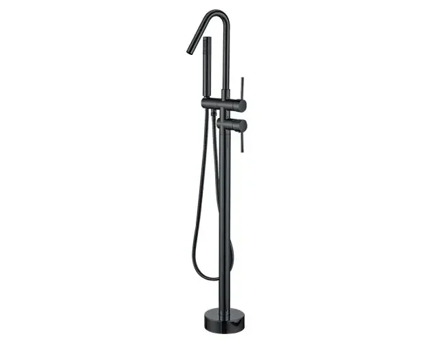 Valaz grifo de bañera exenta redondo negro mate | Brico Depôt Spedizione Espresso