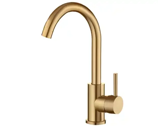 Valaz grifo de cocina monomando con caño corto y giratorio en oro mate | Brico Depôt Prezzo Ridotto