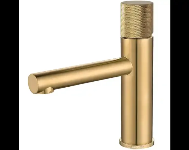 Valaz grifo de lavabo monomando caño recto maneta luxury oro mate | Brico Depôt Sconto