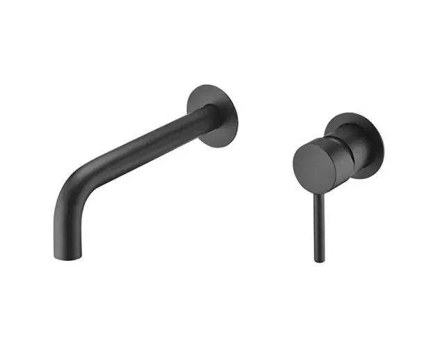 Valaz grifo lavabo empotrado redondo con caño de 21cm negro mate | Brico Depôt Acquista Ora