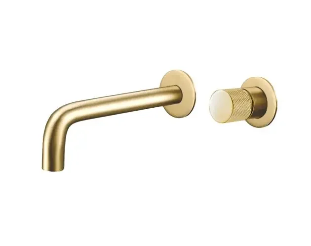 Valaz grifo lavabo empotrado redondo monomando maneta luxury oro mate | Brico Depôt Ultime Pezzi