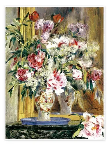 Vase of flowers in front of the mirror de Pierre-Auguste Renoir ARTOTHEK