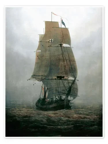 Velero en la niebla de Caspar David Friedrich Master Collection