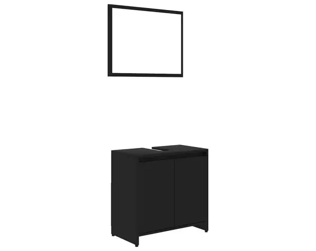 Vendita Finale vidaXL conjunto de muebles de baño madera contrachapada negro | Brico Depôt