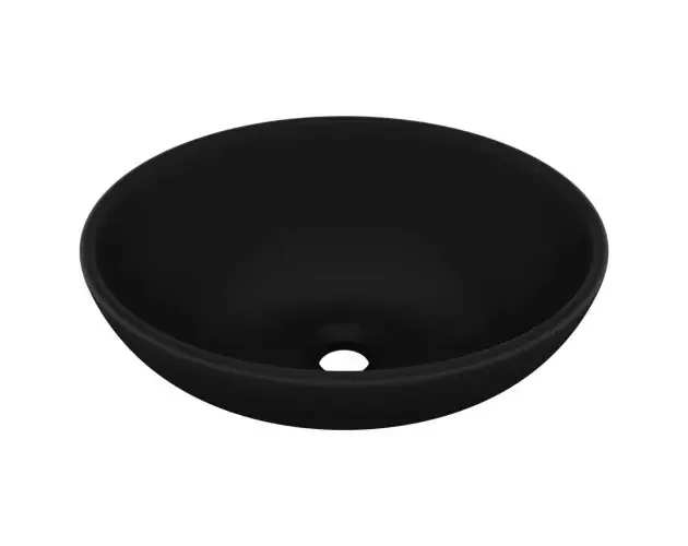 Vendita Finale vidaXL lavabo de lujo ovalado cerámica negro mate 40×33 cm | Brico Depôt