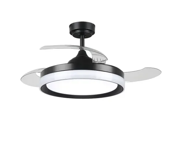 Ventilador de techo LED Negro DC silencioso conmando retráctiles. | Brico Depôt Subito Disponibile