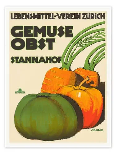 Verduras y frutas – St. Annahof (alemán) de Sebastian Oesch Nook Vintage Archive