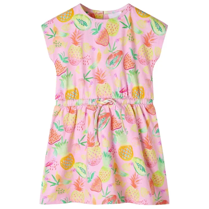 Vestido infantil rosa suave 104