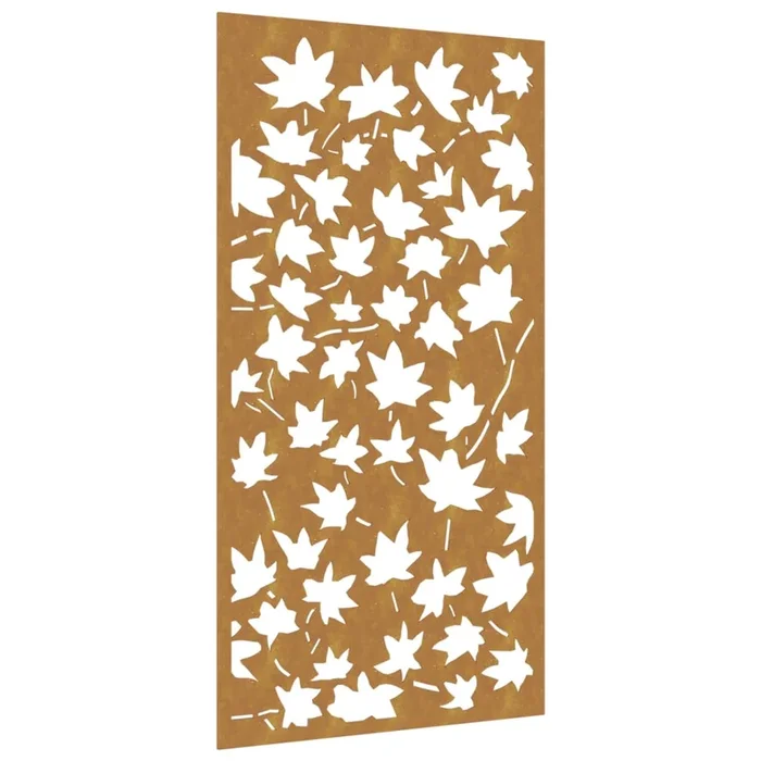 vidaXL Adorno de pared jardín acero corten diseño hoja arce 105×55 cm