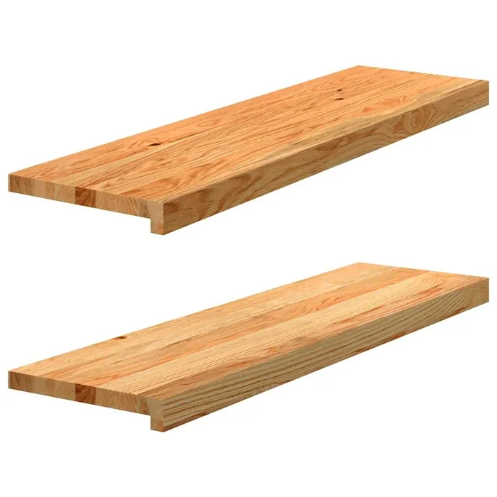 vidaXL Alféizares de ventana 2 uds madera maciza roble marrón claro (14)