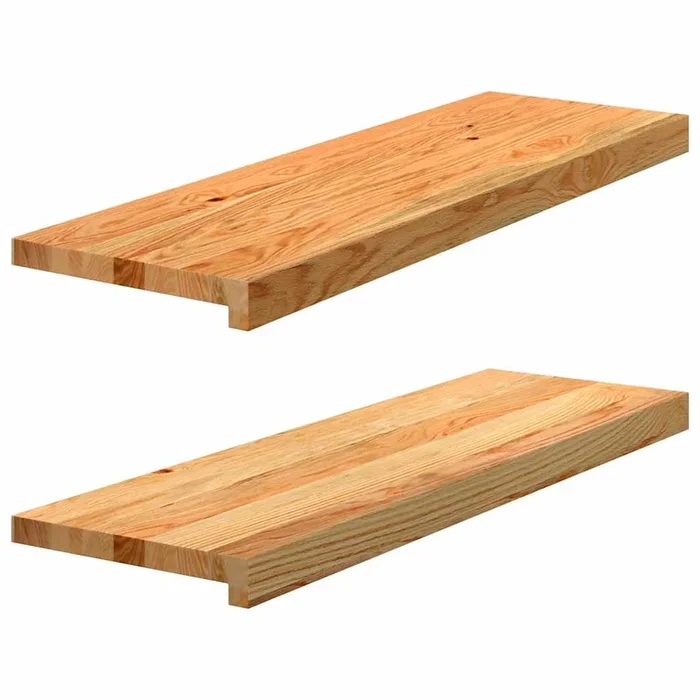 vidaXL Alféizares de ventana 2 uds madera maciza roble marrón claro (9)