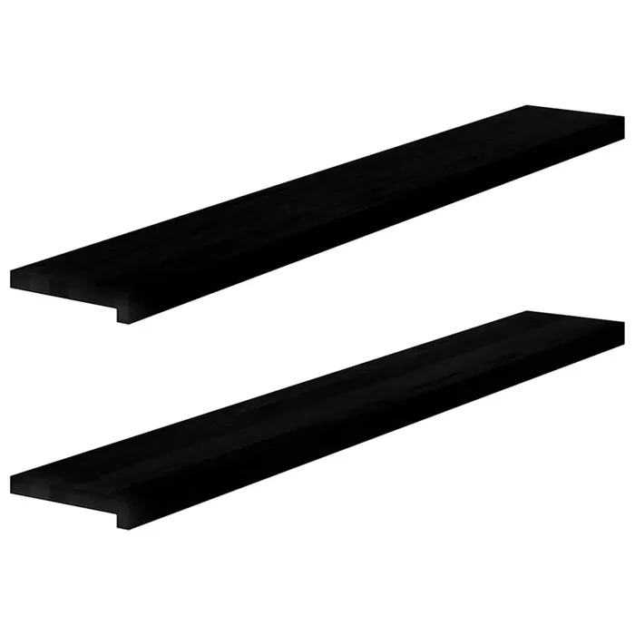 vidaXL Alféizares de ventana 2 uds madera maciza roble marrón oscuro (32)