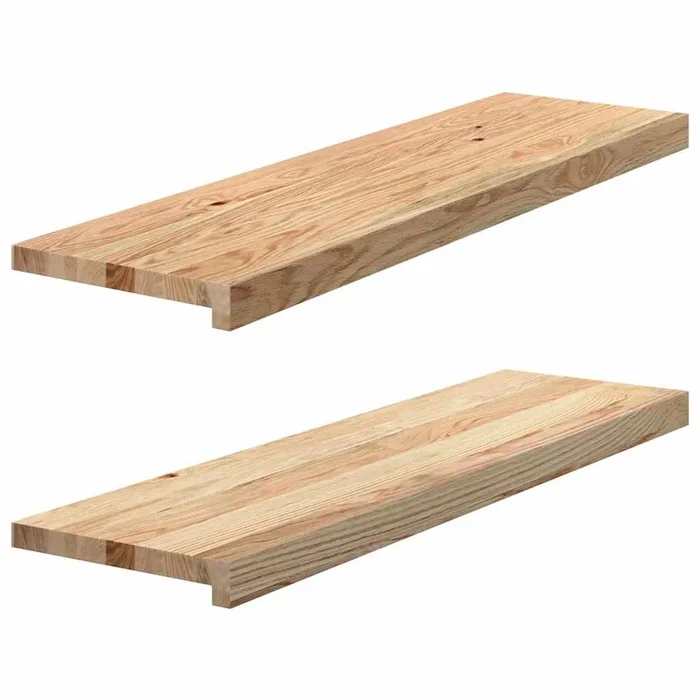 vidaXL Alféizares de ventana 2 uds madera maciza roble sin tratar (13)