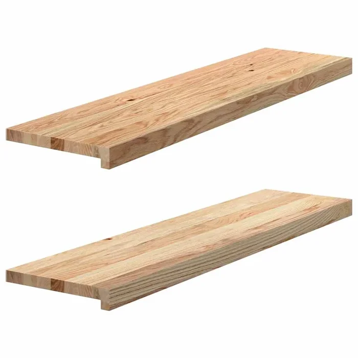 vidaXL Alféizares de ventana 2 uds madera maciza roble sin tratar (18)