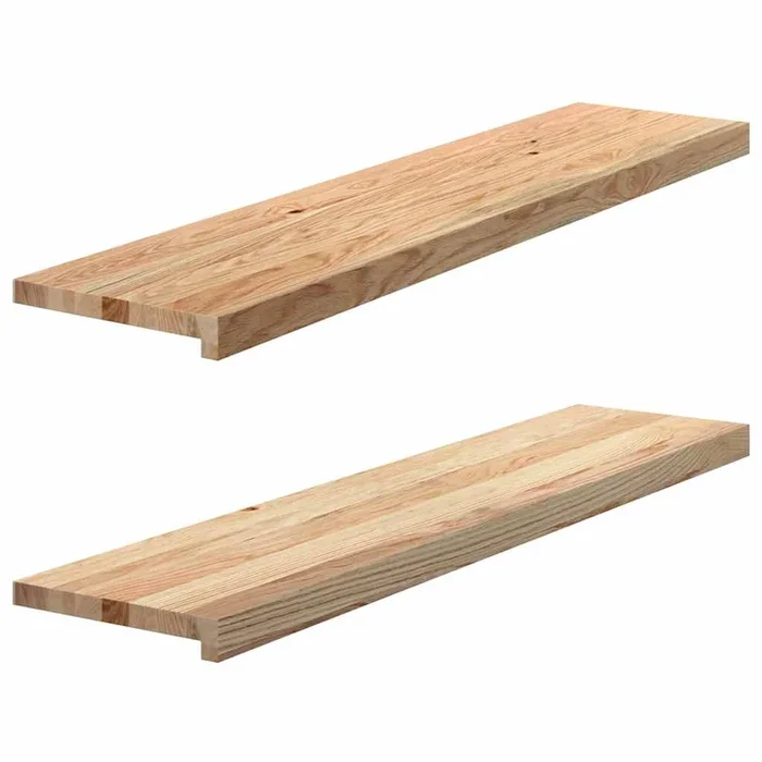 vidaXL Alféizares de ventana 2 uds madera maciza roble sin tratar (23)
