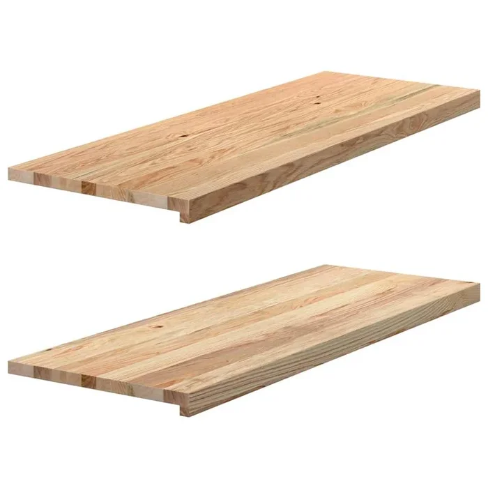 vidaXL Alféizares de ventana 2 uds madera maciza roble sin tratar (24)