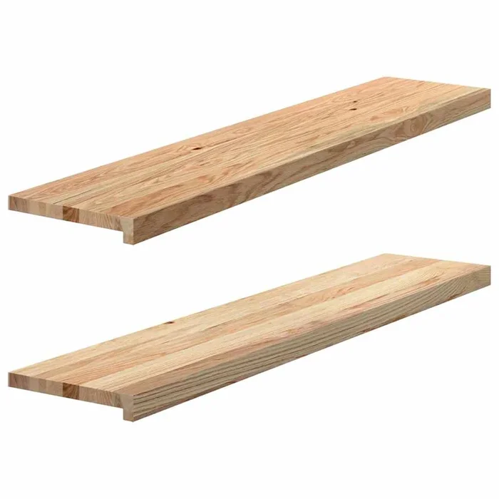 vidaXL Alféizares de ventana 2 uds madera maciza roble sin tratar (28)