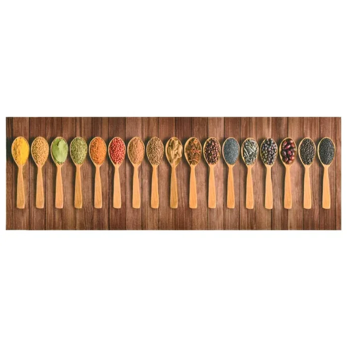 vidaXL Alfombra de cocina lavable Spoons 60×300 cm (2)