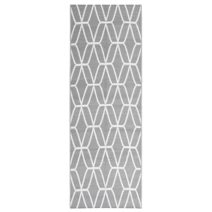 vidaXL Alfombra de exterior ARAKIL gris 80×250 cm PP