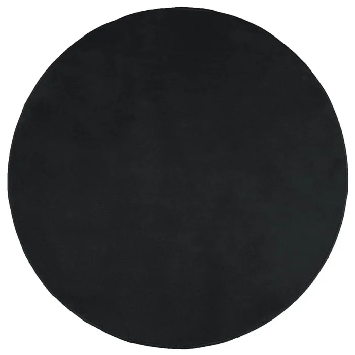 vidaXL Alfombra de pelo corto OVIEDO negro Ø 160 cm