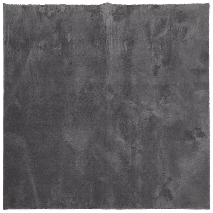 vidaXL Alfombra de pelo corto suave lavable HUARTE antracita 240x240cm