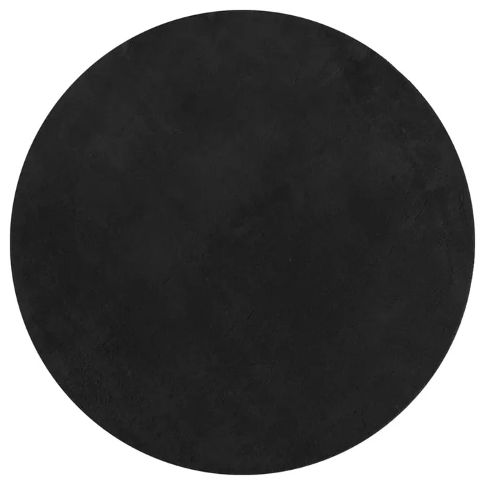 vidaXL Alfombra de pelo corto suave lavable HUARTE negro Ø 160 cm