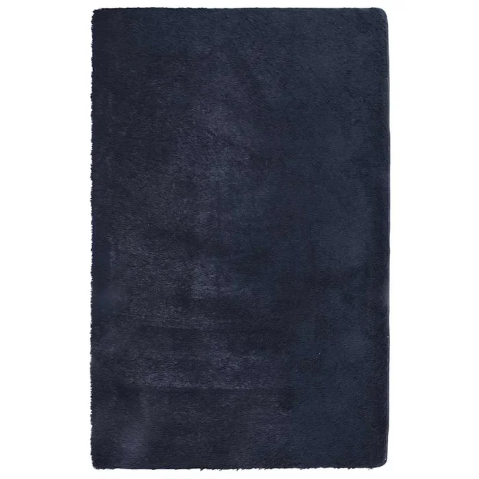 vidaXL Alfombra de pelo largo NAVARRA azul marino 130×200 cm poliéster