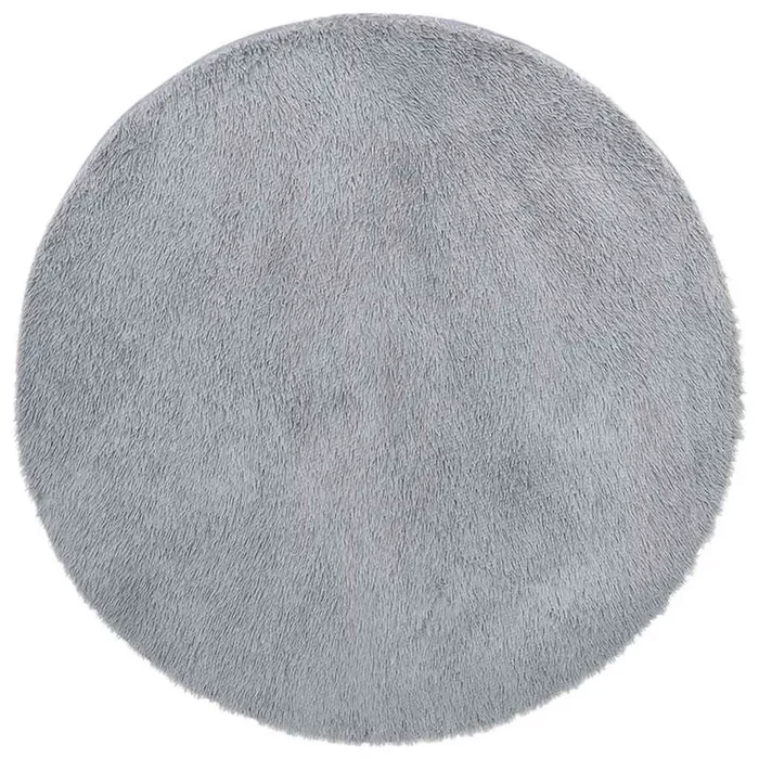 vidaXL Alfombra de pelo largo NAVARRA gris claro 120×120 cm poliéster (2)