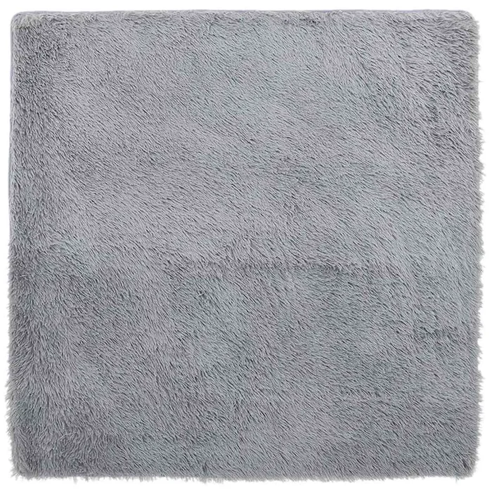 vidaXL Alfombra de pelo largo NAVARRA gris claro 240×240 cm poliéster