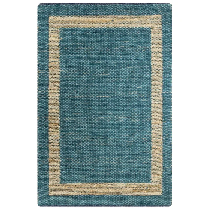 vidaXL Alfombra de yute tejida a mano azul 160×230 cm