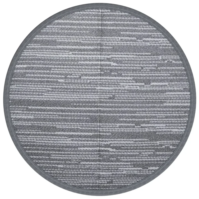 vidaXL Alfombra exterior ARAKIL gris Ø200 cm PP (4)