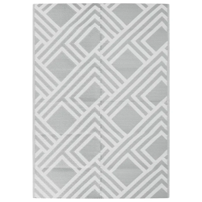 vidaXL Alfombra exterior ARAKIL PP gris 140×200 cm (4)