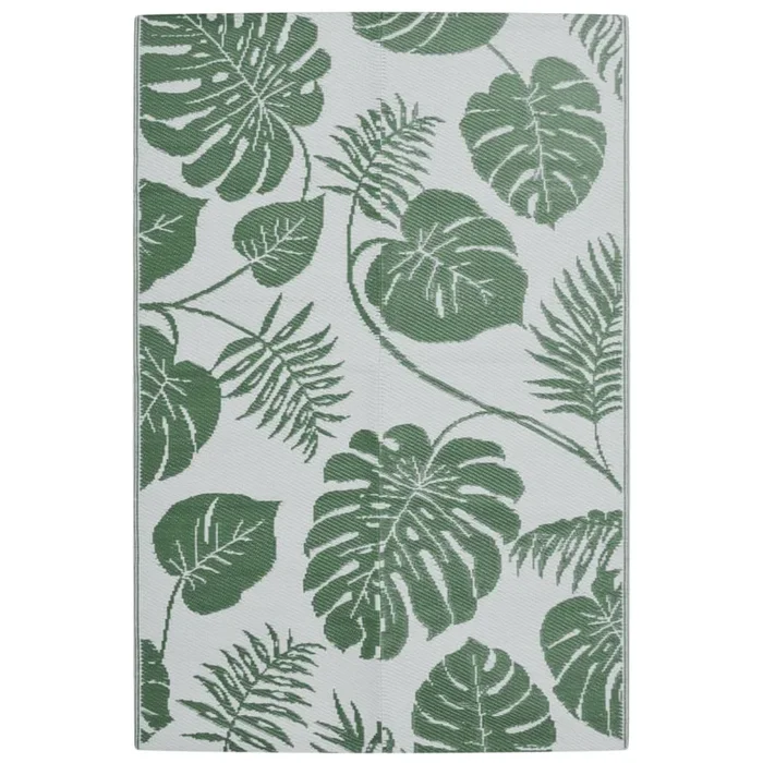 vidaXL Alfombra exterior ARAKIL PP verde 140×200 cm (2)