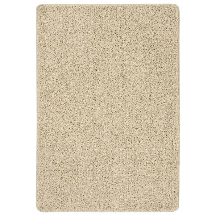 vidaXL Alfombra peluda antideslizante color crema 160×230 cm