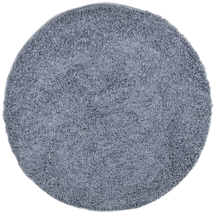 vidaXL Alfombra peluda de pelo largo moderna PAMPLONA azul Ø 100 cm