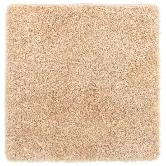 vidaXL Alfombra peluda de pelo largo NAVARRA beige 160x160cm poliéster
