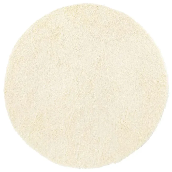 vidaXL Alfombra peluda de pelo largo NAVARRA crema 120x120cm poliéster (2)