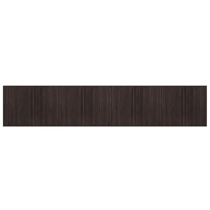 vidaXL Alfombra rectangular bambú marrón oscuro 80×400 cm