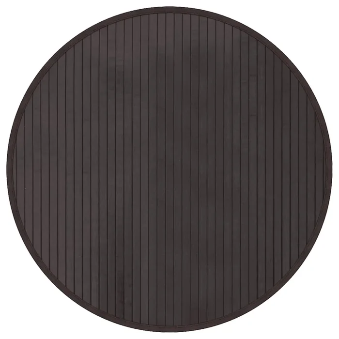 vidaXL Alfombra redonda bambú marrón oscuro 60 cm