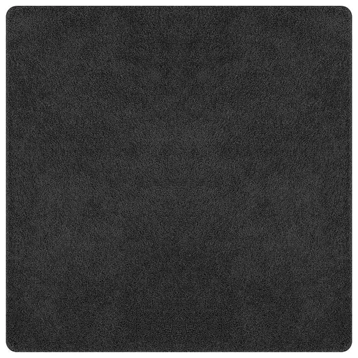 vidaXL Alfombra Shaggy Antideslizante Gris oscuro 200 x 200 cm PP