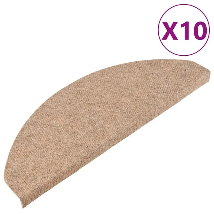 vidaXL Alfombrillas autoadhesivas de escalera 10 uds 65×22,5×3,5 cm