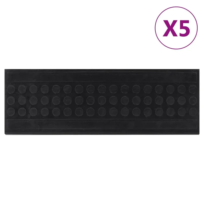 vidaXL Alfombrillas de escalera de goma 5 uds 25×75 cm (5)