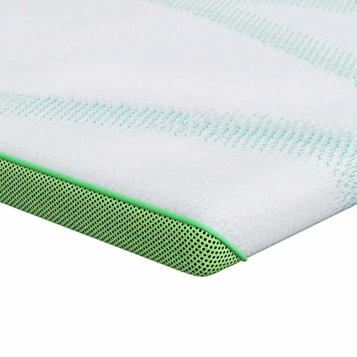 vidaXL Almohadillas para colchón Blanco y verde 80 x 200 cm (2)