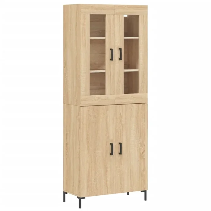 vidaXL Aparador alto madera contrachapada color roble 69,5x34x180 cm (101)