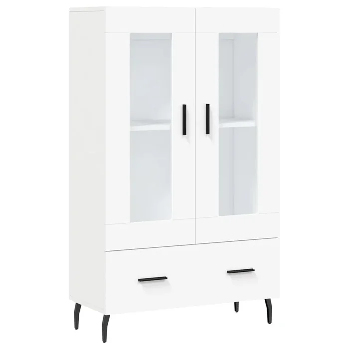 vidaXL Aparador alto madera de ingeniería blanco 69,5x31x115 cm (8)