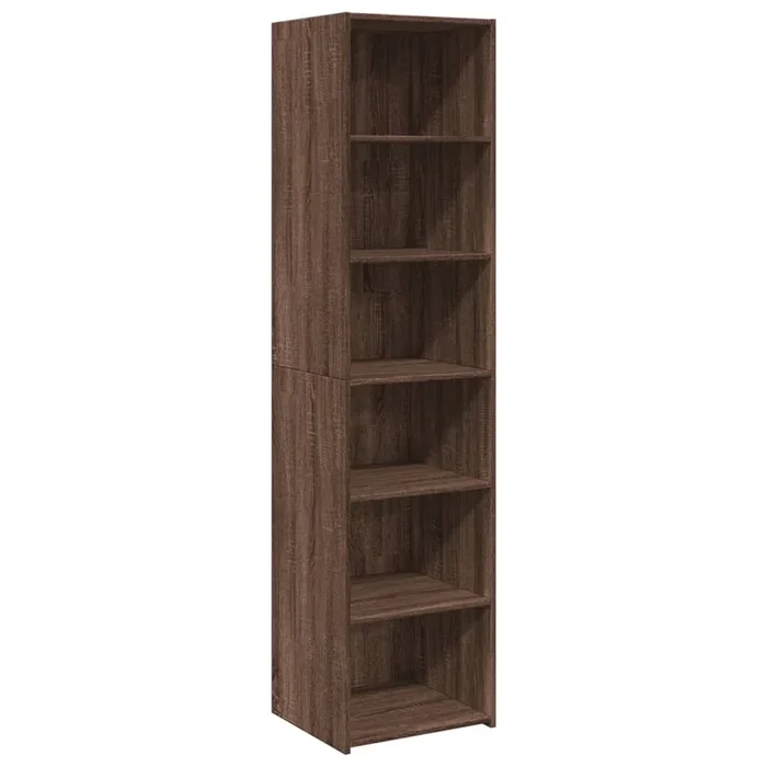 vidaXL Aparador alto madera de ingeniería marrón roble 45x41x185 cm