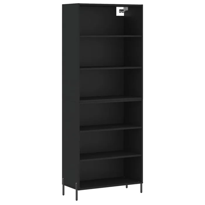 vidaXL Aparador alto madera de ingeniería negro 69,5×32,5×180 cm (2)